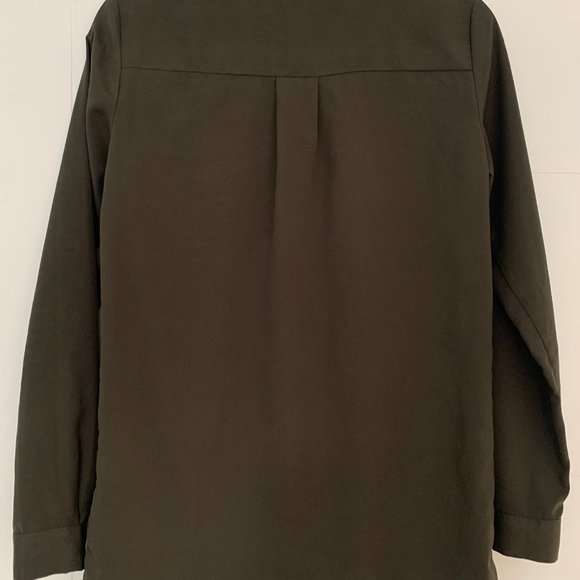 MICHAEL KORS OLIVE GREEN BLOUSE - Picture 2 of 3